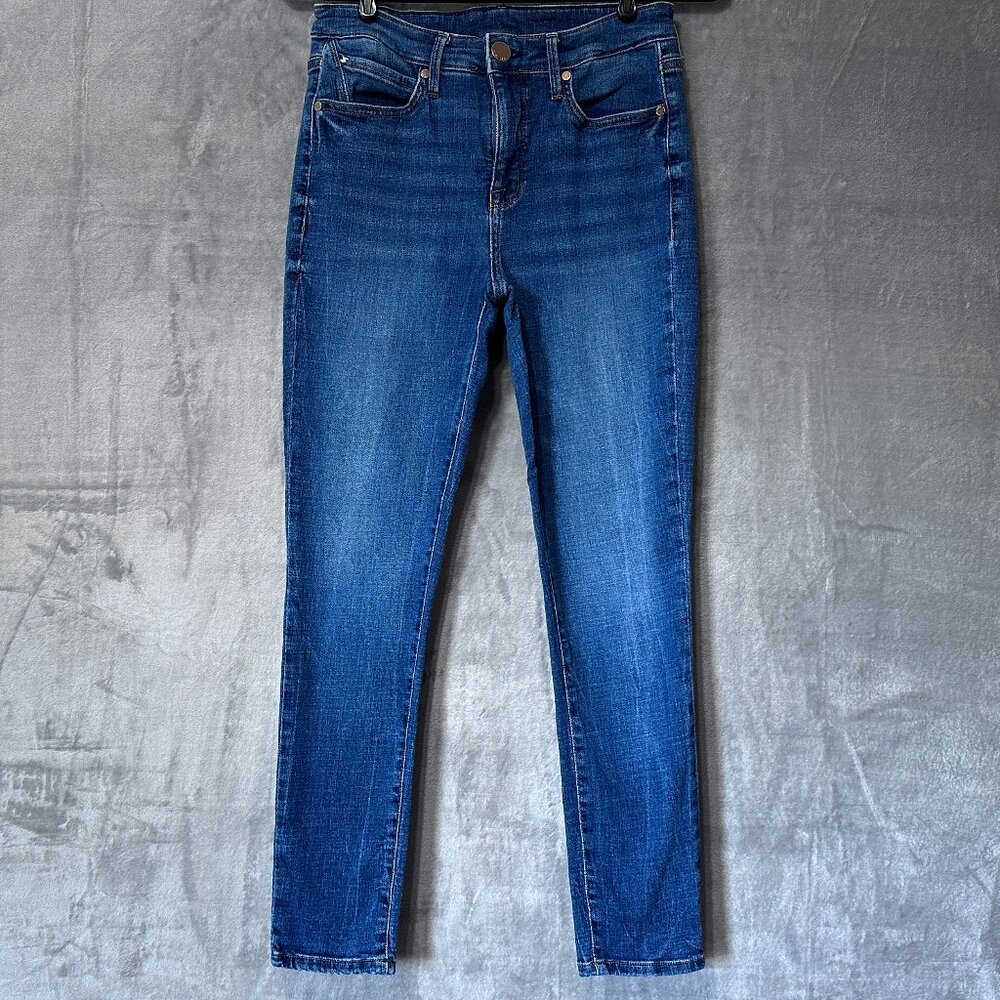 Seven7 High Rise Skinny Jeans Size 4 Medium Wash